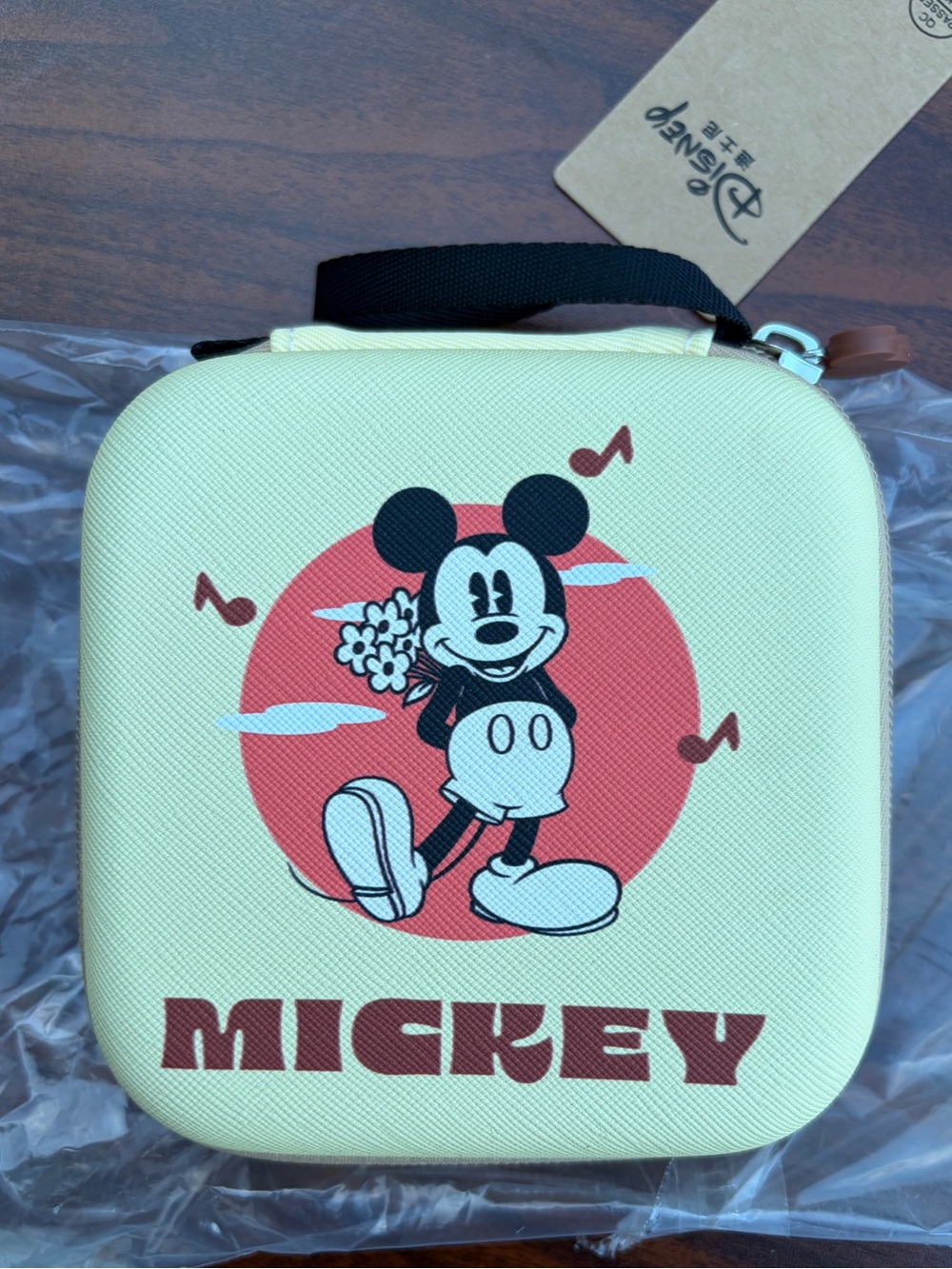 Disney Mickey Mouse Storage Bag Carrying Case Yellow New With Tags
